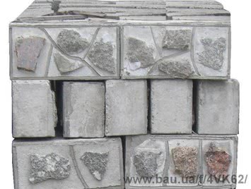 Бутоблок бетонный стеновой с камнем