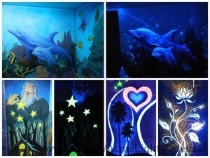 Применение люминесцентной краски для интерьера &mdash; Акмилайт