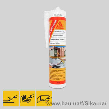 Влагостойкий силиконовый герметик на уксуснокислой основе Sikasil® universal