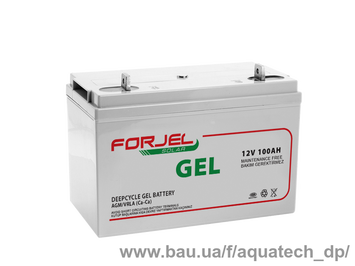 Аккумулятор гелевый для ИБП гелиосистем FORJEL 100Ah, 12v Deep Cycle (Турция)