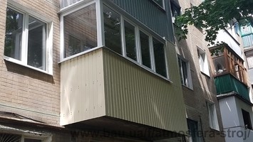 Наружная (внешняя) обшивка балкона профлистом (профнастилом)