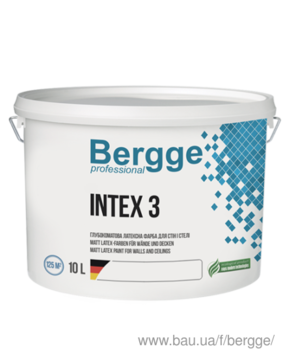 BERGGE INTEX 3 ГЛУБОКО-МАТОВАЯ краска для стен И потолков