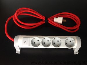 Удлинитель электрический с проводом в текстильной оплетке — CREATIVE LIGHT Удлинитель электрический с проводом в текстильной оплетке — CREATIVE LIGHT