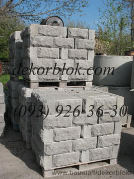 Блок бетонный декоративный для забора Николаев