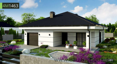 ПРОЕКТ СОВРЕМЕННОГО ЕВРОПЕЙСКОГО ДОМА С ГАРАЖОМ И ДВУМЯ ТЕРРАСАМИ 4M1463 — Dom4m ПРОЕКТ СОВРЕМЕННОГО ЕВРОПЕЙСКОГО ДОМА С ГАРАЖОМ И ДВУМЯ ТЕРРАСАМИ 4M1463 — Dom4m
