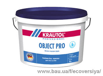 Белоснежная матовая краска Object Pro (Krautol), 10 л