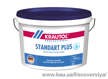 Краска латексная матовая Krautol Standard Plus, 10 л