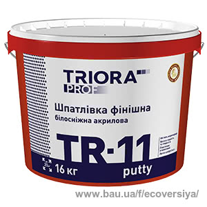 Шпатлевка финишная TR-11 putty TRIORA prof 16 кг