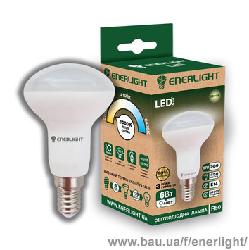 Светодиодная лампа ENERLIGHT R50 6Вт 3000K E14