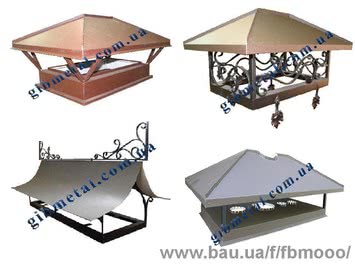 Крышка на дымоход (флюгарка, дымник, колпак, зонт, шапка, грибок, козырек, оголовок трубы, верхушка дымохода)