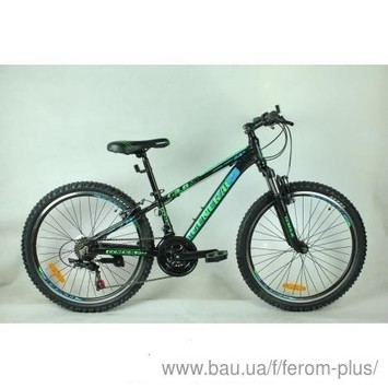 Велосипед 24 GENERAL 3,0 ALLOY (21 sp) зелено-черный