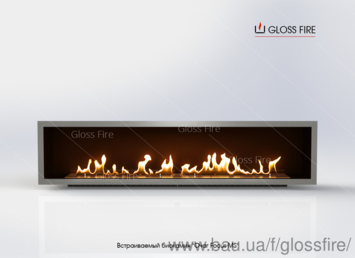 Встроенный биокамин «Очаг 1000 MS-арт. 008» Gloss Fire