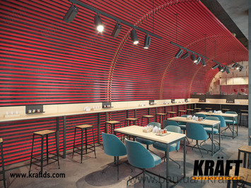 Комплексные дизайнерские решения для подвесных потолков производства KRAFT