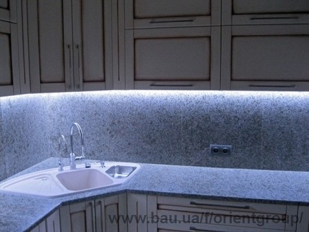 Подсветка рабочей зоны кухни