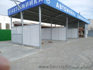 Монолитный поликарбонат как перегородки на автомойке &mdash; Оскар Груп
