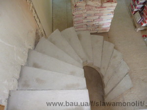 Поворотная лестница из бетона — Slawamonolit Поворотная лестница из бетона — Slawamonolit