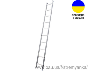Алюминиевая односекционная лестница 10 ступеней UNOMAX VIRASTAR