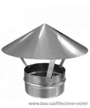 Зонт (грибок) трубы дымохода оцинкованная сталь ø100
