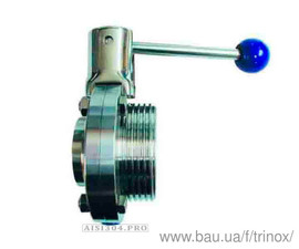 Затвор дисковый резьба-сварка нержавеющий DIN Dn 50 AISI 304 &mdash; Тринокс