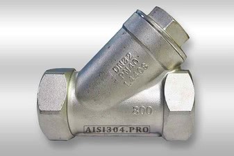 Фильтр угловой нержавеющий У-образный Dn 25 AISI 304 &mdash; Тринокс