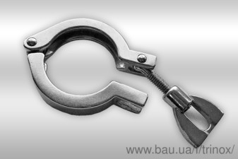 Хомут кламповый нержавеющий DIN Dn 100 AISI 304 &mdash; Тринокс