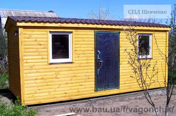 Вагончик из блок-хауса (имитация бревна) размер 6х2,5м Киев Украина