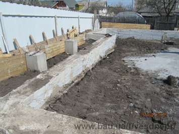 Строительство фундамента ленточного для дома в Днепропетровске
