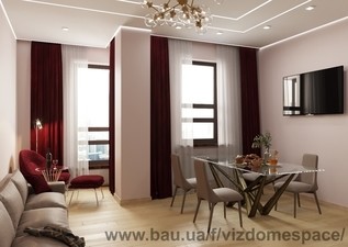 Дизайн интерьера квартиры 100 м² в «Доме на набережной» &mdash; Vizdome Space