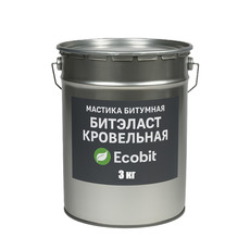 Мастика битумная ведро 3, 0 кг Битэласт - Кровельный Ecobit