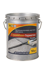 СтройИзол-Герметик ЭКОБИТ ведро 10 кг бутилкаучуковая масти