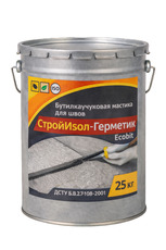 СтройИзол-Герметик ЭКОБИТ ведро 25 кг бутилкаучуковая масти