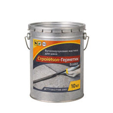 СтройИзол-Герметик ЭКОБИТ ведро 10 кг бутилкаучуковая масти