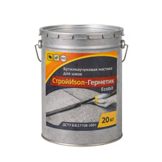 СтройИзол-Герметик ЭКОБИТ ведро 20 кг бутилкаучуковая масти