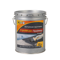 Битумная грунтовка ведро 10,0 л СтройИзол Праймер ЭКОБИТ