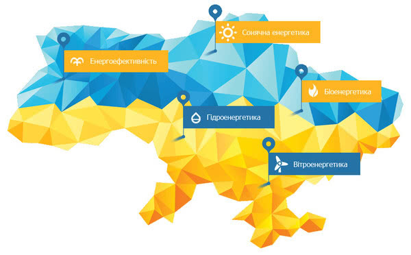 В Украине заработала онлайн карта проектов по энергоэффективности и зеленой энергетике для инвесторов