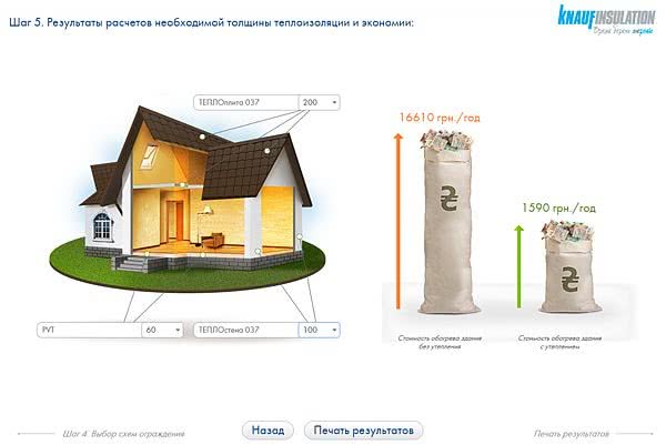 «Кнауф Инсулейшн Украина» разработала калькулятор расчета экономии средств и энергоэффективности