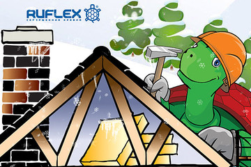 Монтаж кровельной системы RUFLEX в зимний период