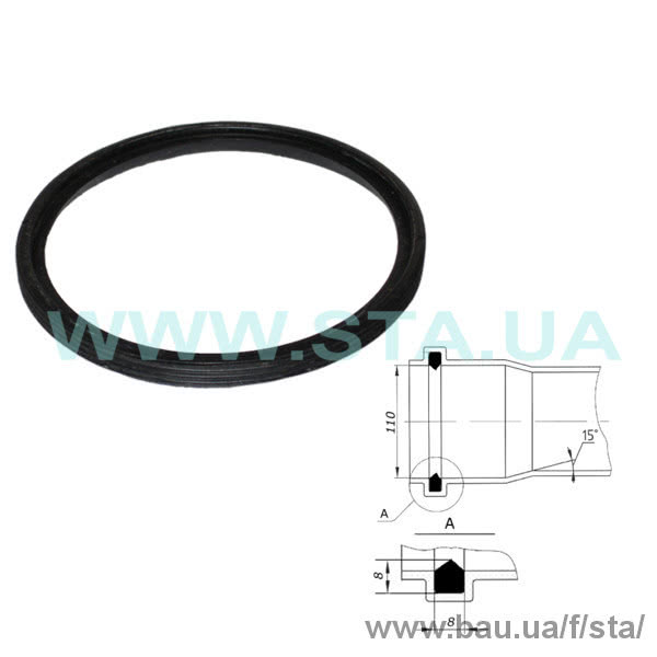 Новинка - уплотнитель (кольцо) для ПВХ трубы канализации 110мм