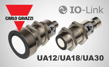 Представлені ультразвукові датчики Carlo Gavazzi UA12, UA18, UA30 з IO-Link