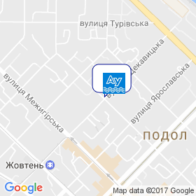 Аква Украина на карте