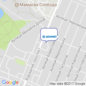 Сервисный центр завода ДОНМЕТ на карте Сервисный центр завода ДОНМЕТ на карте