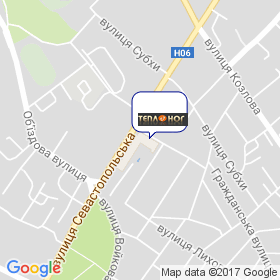 Теплоног на карте