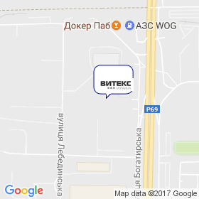 Витекс Украина на карте