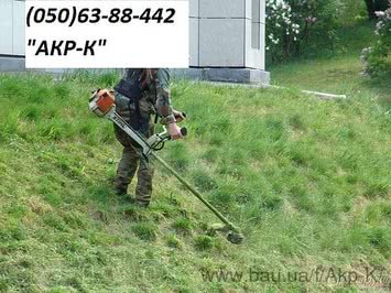 Покос травы, расчистка территории Киев.