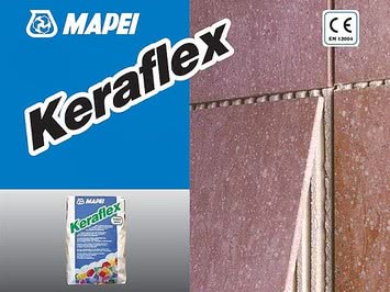 Keraflex - улучшенный цементно-полимерный клей с увеличенным рабочим временем и без вертикального оползания для укладки керамической плитки и материалов из камня