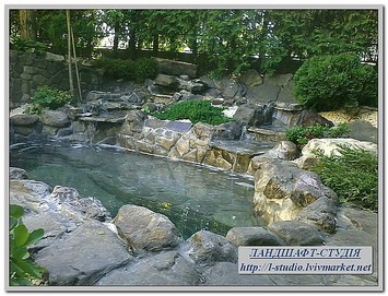 Декоративні та штучні Водоспади, водойми, водопади, стави