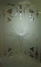 V образная гравировка на стекле толщиной 5,6,8,10,12 мм.