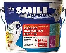 Краска SMILE Premium SF-15 акрило-силиконовая, белая матовая