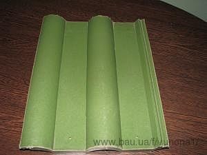 Черепица ТМ Юнона полимерпесчаная рядовая зеленая