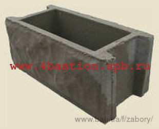 Производство бетонных заборов, бетонные блоки забора, Блок Забора БЗ-40.